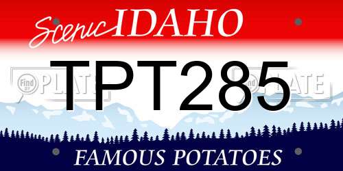 TPT285 Idaho License Plate