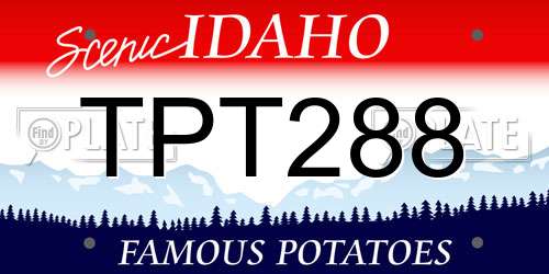 TPT288 Idaho License Plate