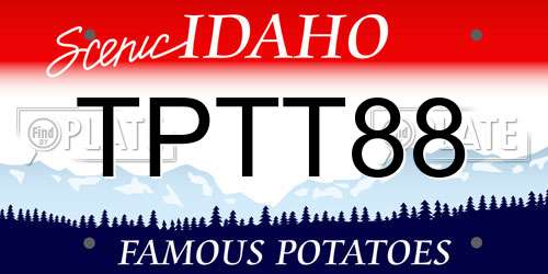 TPTT88 Idaho License Plate