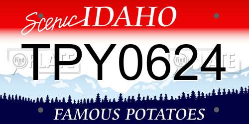 TPY0624 Idaho License Plate