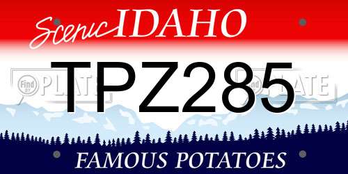 TPZ285 Idaho License Plate