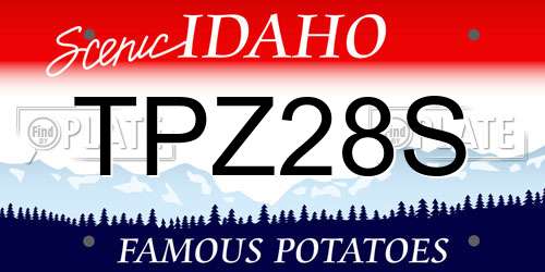 TPZ28S Idaho License Plate