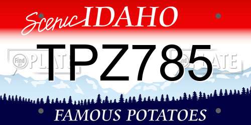 TPZ785 Idaho License Plate