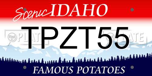 TPZT55 Idaho License Plate