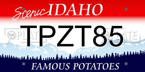 TPZT85 Idaho License Plate