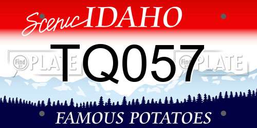 TQ057 Idaho License Plate