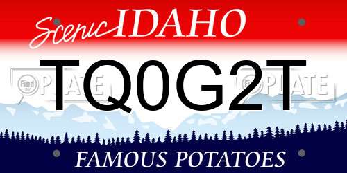 TQ0G2T Idaho License Plate