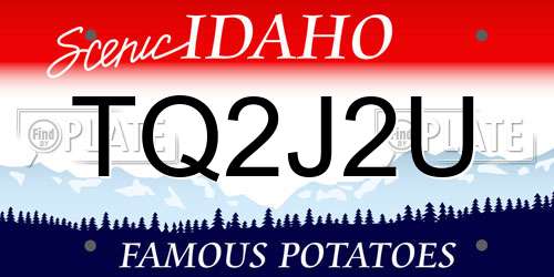 TQ2J2U Idaho License Plate