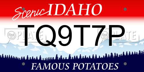 TQ9T7P Idaho License Plate