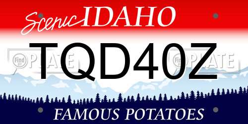 TQD40Z Idaho License Plate