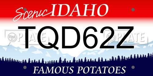 TQD62Z Idaho License Plate