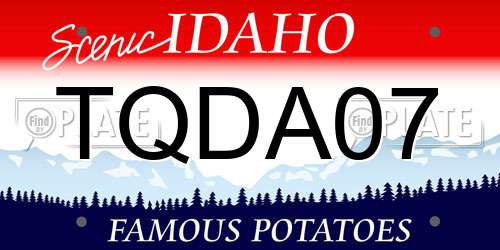 TQDA07 Idaho License Plate