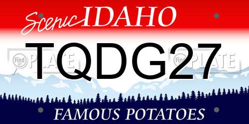 TQDG27 Idaho License Plate