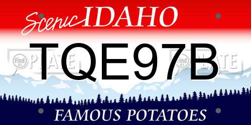 TQE97B Idaho License Plate