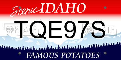 TQE97S Idaho License Plate
