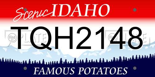 TQH2148 Idaho License Plate