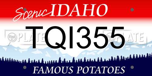 TQI355 Idaho License Plate