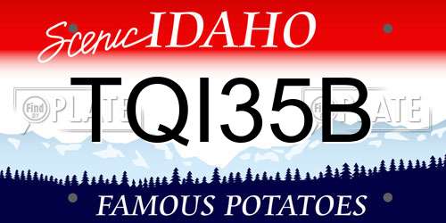 TQI35B Idaho License Plate