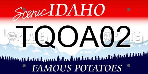 TQOA02 Idaho License Plate