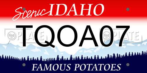 TQOA07 Idaho License Plate