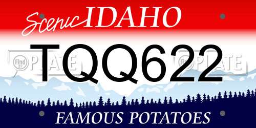 TQQ622 Idaho License Plate