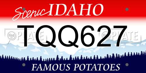TQQ627 Idaho License Plate