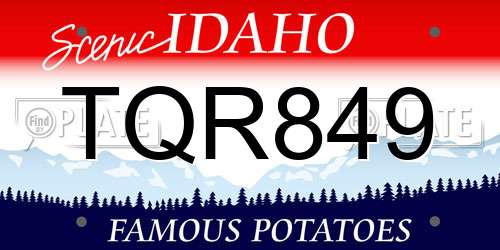 TQR849 Idaho License Plate