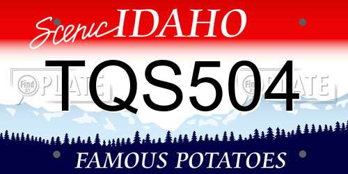 TQS504 Idaho License Plate