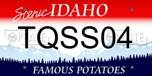 TQSS04 Idaho License Plate
