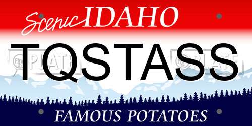 TQSTASS Idaho License Plate