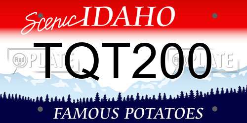TQT200 Idaho License Plate