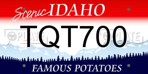 TQT700 Idaho License Plate