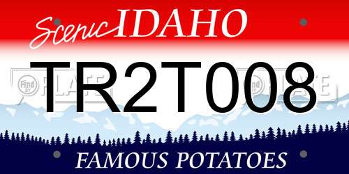 TR2T008 Idaho License Plate