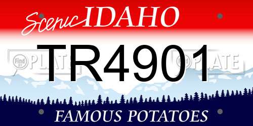 TR4901 Idaho License Plate