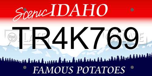 TR4K769 Idaho License Plate