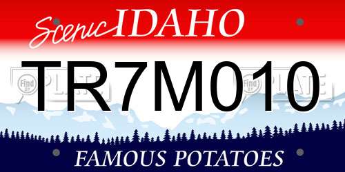 TR7M010 Idaho License Plate