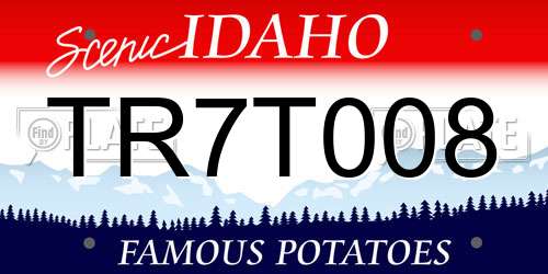 TR7T008 Idaho License Plate