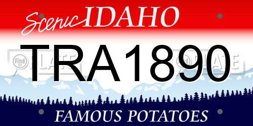 TRA1890 Idaho License Plate