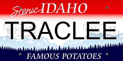 TRACLEE Idaho License Plate