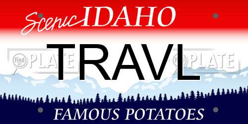 TRAVL Idaho License Plate