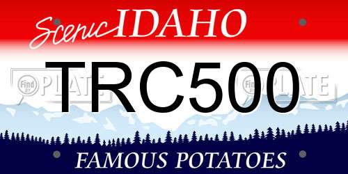 TRC500 Idaho License Plate