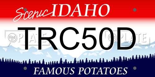 TRC50D Idaho License Plate