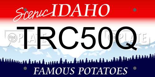 TRC50Q Idaho License Plate