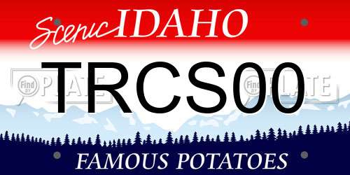 TRCS00 Idaho License Plate