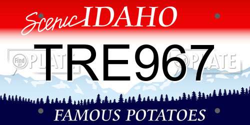 TRE967 Idaho License Plate