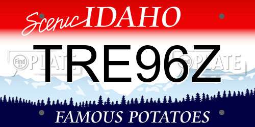 TRE96Z Idaho License Plate
