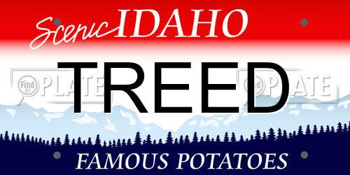 TREED Idaho License Plate