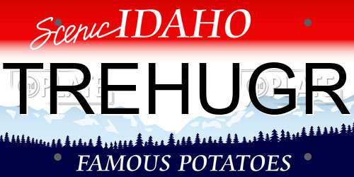 TREHUGR Idaho License Plate