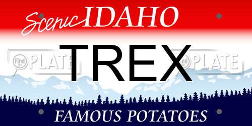 TREX Idaho License Plate