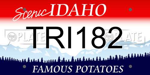 TRI182 Idaho License Plate